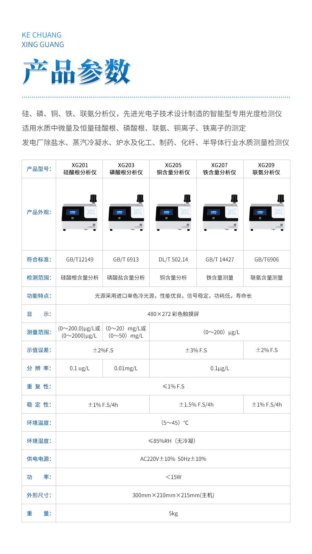 XG201 硅酸根分析仪 XG201 硅酸根分析仪
